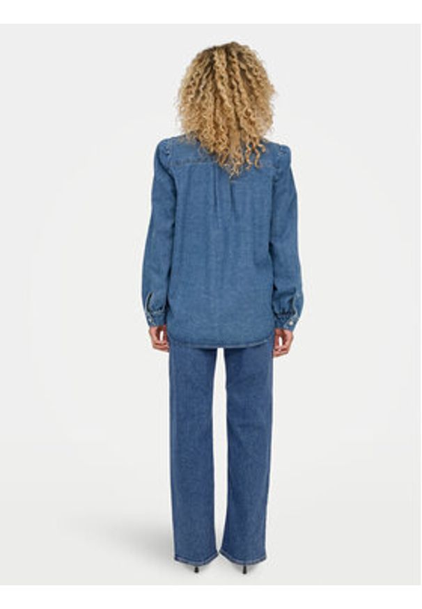 only - ONLY Koszula jeansowa Belle 15347085 Niebieski Regular Fit. Kolor: niebieski. Materiał: bawełna