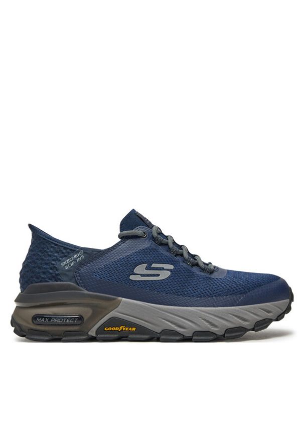 skechers - Skechers Sneakersy Slip-ins: Max Protect - Assembly 237309/NVY Granatowy. Kolor: niebieski. Materiał: materiał