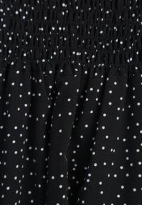 Born2be - Czarna Sukienka Midi Rozkloszowana z Hiszpańskim Dekoltem w Kropki Wirina. Kolor: czarny. Wzór: kropki. Typ sukienki: rozkloszowane. Długość: midi #6