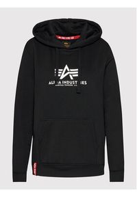 Alpha Industries Bluza New Basic 196032 Czarny Regular Fit. Kolor: czarny. Materiał: bawełna #4
