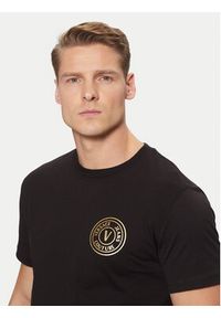 Versace Jeans Couture T-Shirt 78GAHT00 Czarny Regular Fit. Kolor: czarny. Materiał: bawełna #4