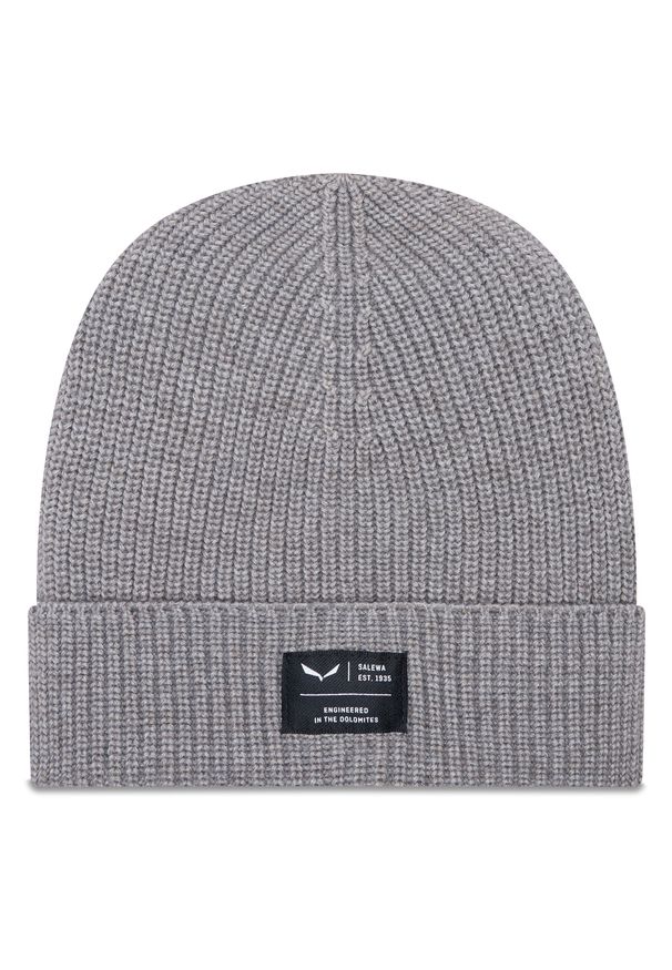 Czapka Salewa Puez Beanie 27324 Bungee Cord 7950. Kolor: szary. Materiał: poliester, materiał