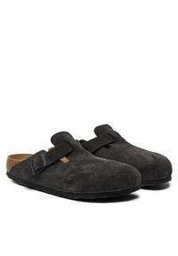 Birkenstock Klapki Boston Leve 1028552 Szary. Kolor: szary. Materiał: skóra, zamsz