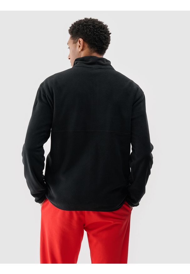 4f - 4F Polar regular ze stójką męski - czarny M. Typ kołnierza: kołnierzyk stójkowy. Kolor: czarny. Materiał: polar. Wzór: gładki. Sezon: zima. Sport: narciarstwo, turystyka piesza, wspinaczka, snowboard