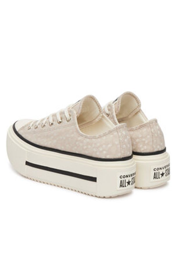 Converse Trampki Chuck Taylor All Star Lift Double Stack Platform Deer A17884C Beżowy. Kolor: beżowy. Materiał: materiał. Obcas: na platformie
