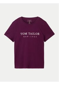 Tom Tailor T-Shirt 1043695 Fioletowy Regular Fit. Kolor: fioletowy. Materiał: bawełna #6