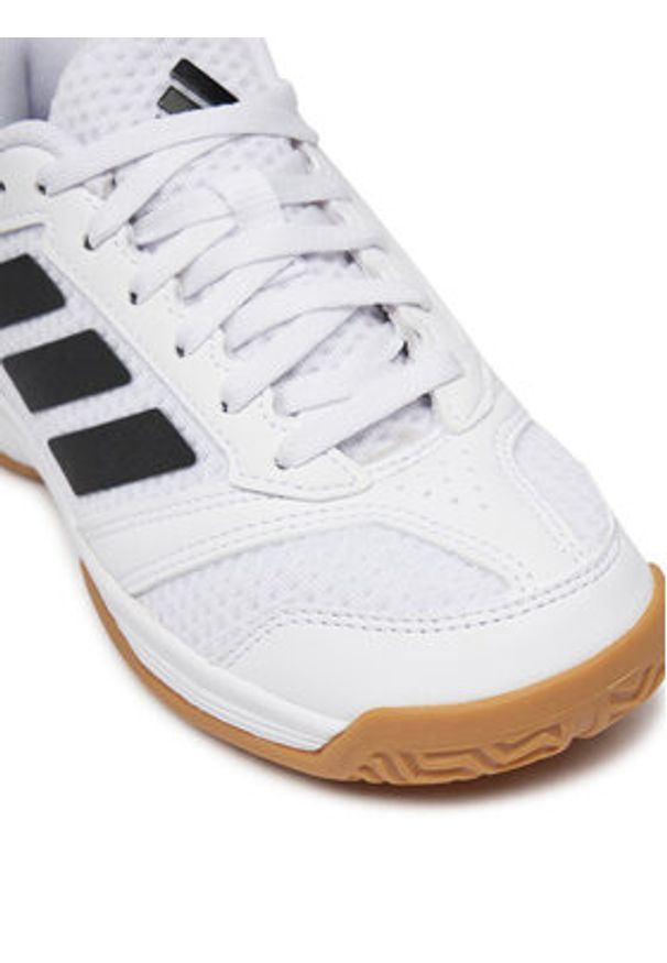Adidas - adidas Buty halowe Ligra 8 Indoor Shoes Kids IH8244 Biały. Kolor: biały. Materiał: materiał