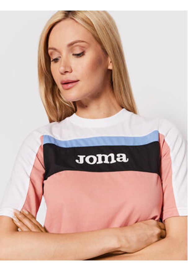 Joma T-Shirt California 800080.570 Różowy Regular Fit. Kolor: różowy. Materiał: bawełna, syntetyk