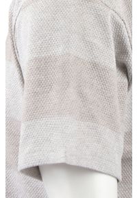 Dzianinowy T-Shirt Męski - Brave Soul - Odcienie Beżu. Okazja: na co dzień. Kolor: beżowy, wielokolorowy, brązowy. Materiał: wiskoza, bawełna, poliester. Wzór: prążki, paski. Sezon: wiosna, lato. Styl: casual #3