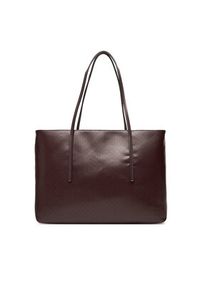 Calvin Klein Torebka Emblem Aop Tote W/ Pouch LV04F3266G Bordowy. Kolor: czerwony. Materiał: skórzane #4
