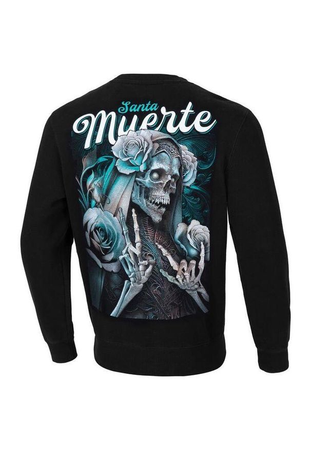 PITBULL - Bluza męska Pitbull Santa Muerte. Kolor: czarny. Sport: fitness