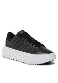 Adidas - adidas Sneakersy Grand Court Platform IE1093 Czarny. Kolor: czarny. Materiał: skóra. Obcas: na platformie #5