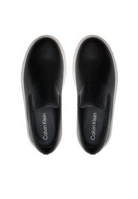 Calvin Klein Tenisówki FLATFORM CUPSOLE SLIP ON LTH HW0HW01893 Czarny. Zapięcie: bez zapięcia. Kolor: czarny. Materiał: skóra #4