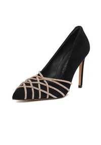 Eva Minge Szpilki EO-KATE-V325-9331 Czarny. Kolor: czarny. Materiał: skóra, zamsz. Obcas: na szpilce #4