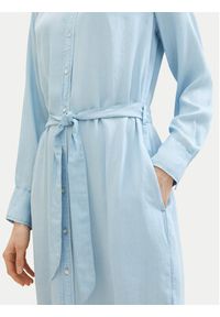 Tom Tailor Sukienka koszulowa 1040366 Błękitny Regular Fit. Kolor: niebieski. Materiał: lyocell. Typ sukienki: koszulowe #3