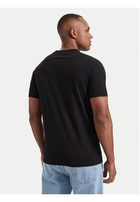 Karl Lagerfeld - KARL LAGERFELD T-Shirt 755060 564242 Czarny Regular Fit. Typ kołnierza: dekolt w karo. Kolor: czarny. Materiał: bawełna #3