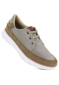 Półbuty męskie casual beżowe Bugatti TT153039. Okazja: na co dzień. Kolor: beżowy. Materiał: skóra ekologiczna. Styl: casual #1