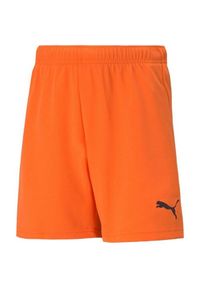 Puma - Spodenki TeamRISE Dla Dzieci. Kolor: pomarańczowy, żółty, wielokolorowy. Styl: sportowy. Sport: turystyka piesza