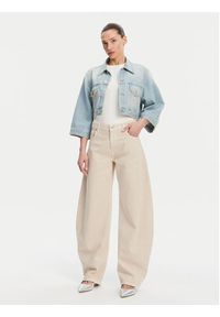 ViCOLO Jeansy DD5146 Beżowy Wide Leg. Kolor: beżowy