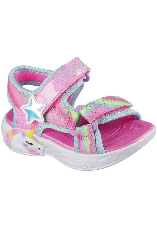 skechers - Sandały Skechers Unicorn Dreams Sanda, Dzieci. Kolor: różowy. Materiał: materiał