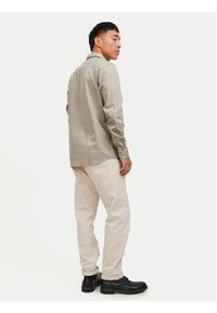 Jack & Jones - Jack&Jones Koszula Sheridan 12138115 Brązowy Slim Fit. Kolor: brązowy. Materiał: bawełna #5