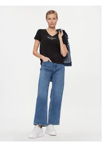 Pepe Jeans T-Shirt Wendy PL505482 Czarny Regular Fit. Kolor: czarny. Materiał: bawełna