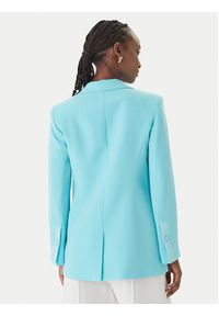 Marella Marynarka Giugno 2613041132 Turkusowy Regular Fit. Kolor: turkusowy. Materiał: acetat #4