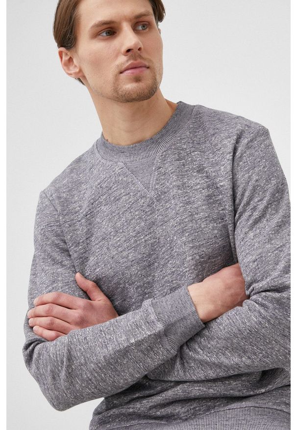 s.Oliver sweter męski kolor szary lekki. Kolor: szary. Materiał: dzianina