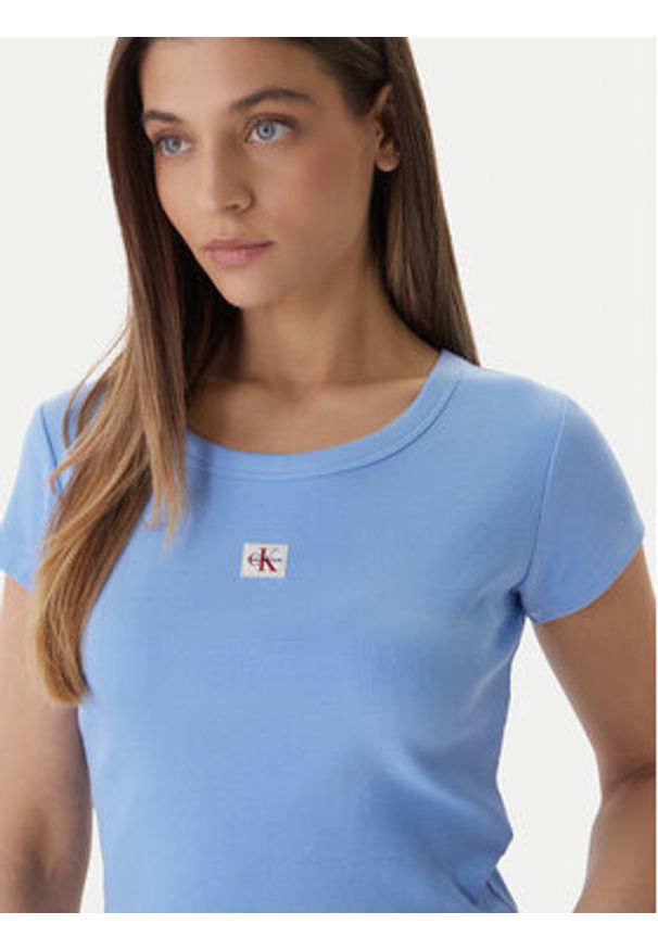 Calvin Klein Jeans T-Shirt LV047C200G Niebieski Regular Fit. Kolor: niebieski. Materiał: bawełna