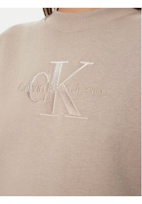 Calvin Klein Jeans Sukienka dzianinowa J20J224834 Szary Relaxed Fit. Kolor: szary. Materiał: bawełna, syntetyk