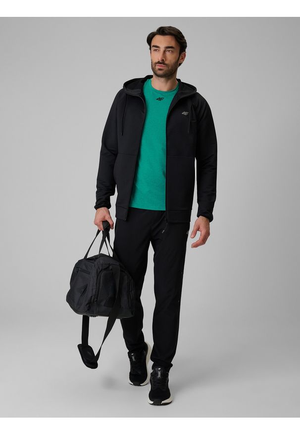 4f - 4F Koszulka treningowa regular szybkoschnąca męska - zielona XL. Kolor: zielony. Materiał: materiał, włókno. Sport: fitness