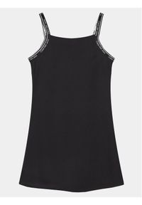 Calvin Klein Jeans Sukienka letnia Logo Tape IG0IG02474 Czarny Regular Fit. Kolor: czarny. Materiał: wiskoza. Sezon: lato