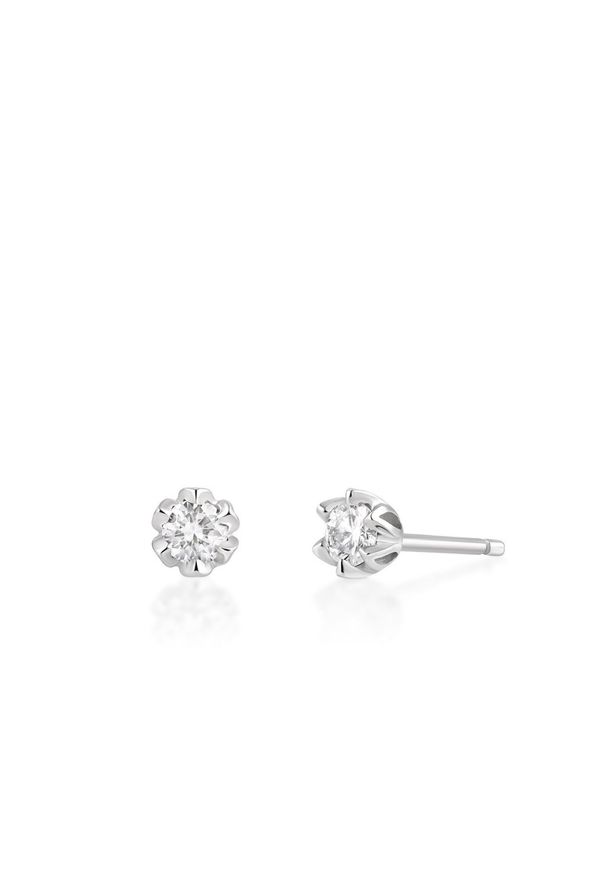 W.KRUK Kolczyki Złote - złoto 585, Brylant 0,26ct - ZNN/KB+19B. Materiał: złote. Kolor: złoty. Wzór: aplikacja. Kamień szlachetny: brylant