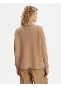 Weekend Max Mara Golf Borgia 2425366082 Brązowy Loose Fit. Typ kołnierza: golf. Kolor: brązowy. Materiał: wełna #3