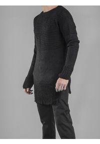 Barbarossa Moratti Sweter | BM16-5004-1-23 | Mężczyzna | Czarny. Kolor: czarny. Materiał: akryl, wełna. Długość: długie. Wzór: ze splotem