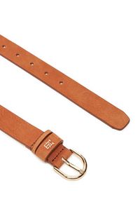 TOMMY HILFIGER - Tommy Hilfiger Pasek Damski Essential Effortless 2.5 Nubuck AW0AW17930 Brązowy. Kolor: brązowy. Materiał: zamsz, skóra