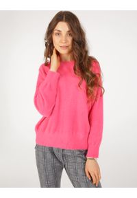 Unisono - GŁADKI SWETER 210-1229 ROSA. Materiał: nylon, wiskoza, poliamid. Wzór: gładki #1