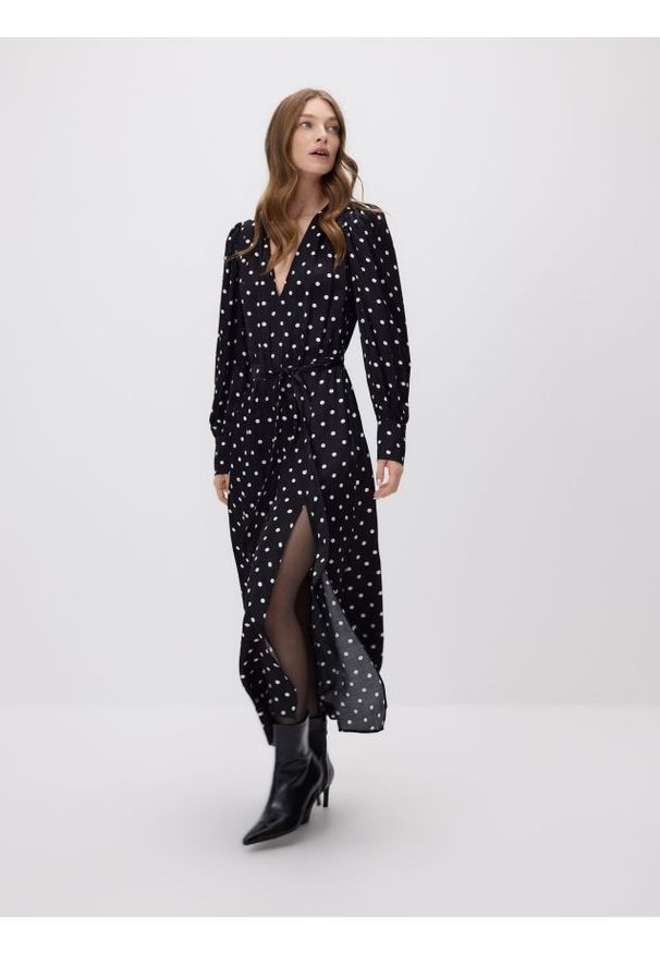 Reserved - Sukienka z wiskozy - wielobarwny. Materiał: wiskoza. Długość: maxi