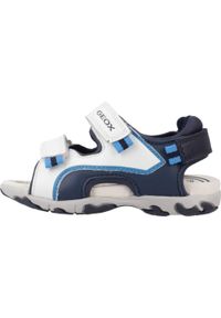 Geox - Sandały GEOX B SANDAL FLAFFEE BOY Biały. Kolor: biały. Materiał: tkanina, skóra. Sezon: lato