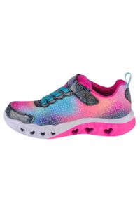 skechers - Buty do chodzenia dla dzieci Skechers Flutter Heart Lights. Zapięcie: rzepy. Kolor: wielokolorowy, różowy. Materiał: materiał, tkanina, syntetyk. Szerokość cholewki: normalna. Sport: turystyka piesza