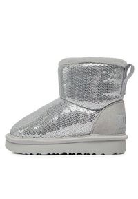 Ugg Śniegowce T Classic Mini Mirror Ball 1143708T Srebrny. Kolor: srebrny