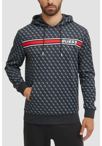 Guess - GUESS Czarna męska bluza New Korbin. Kolor: czarny