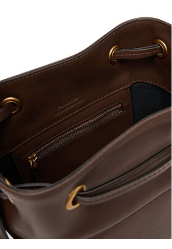 Pinko - PINKO Torebka Secchiello Mini Al 25-26 104303 A0QO Brązowy. Kolor: brązowy. Materiał: skórzane