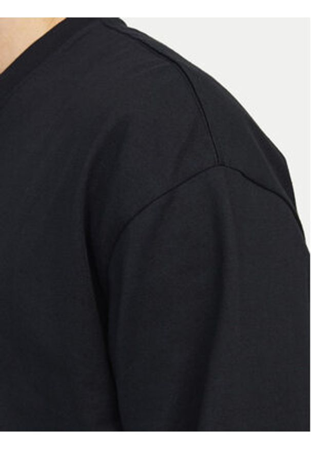 Jack & Jones - Jack&Jones Longsleeve Vesterbro 12251775 Czarny Loose Fit. Kolor: czarny. Materiał: bawełna. Długość rękawa: długi rękaw