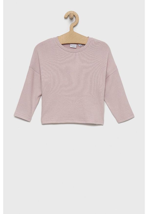 Name it Sweter dziecięcy kolor różowy lekki. Kolor: różowy. Materiał: dzianina. Wzór: gładki