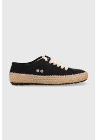 EMU Australia - Emu Australia espadryle Agonis Organic kolor czarny W12883.BLAK. Nosek buta: okrągły. Zapięcie: sznurówki. Kolor: czarny. Materiał: bawełna, guma #1