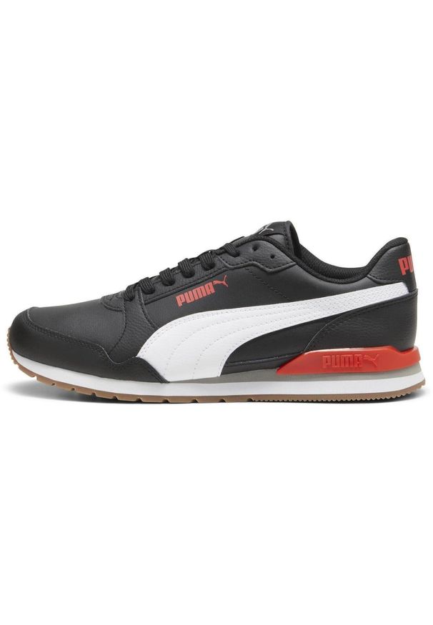 Buty Puma St Runner V3 L, Dla obu płci. Zapięcie: sznurówki. Kolor: czarny. Materiał: guma, skóra, tkanina, materiał, syntetyk. Szerokość cholewki: normalna. Sport: turystyka piesza
