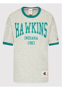 Champion T-Shirt Unisex STRANGER THINGS Hawkins 217756 Szary Custom Fit. Kolor: szary. Materiał: bawełna #5