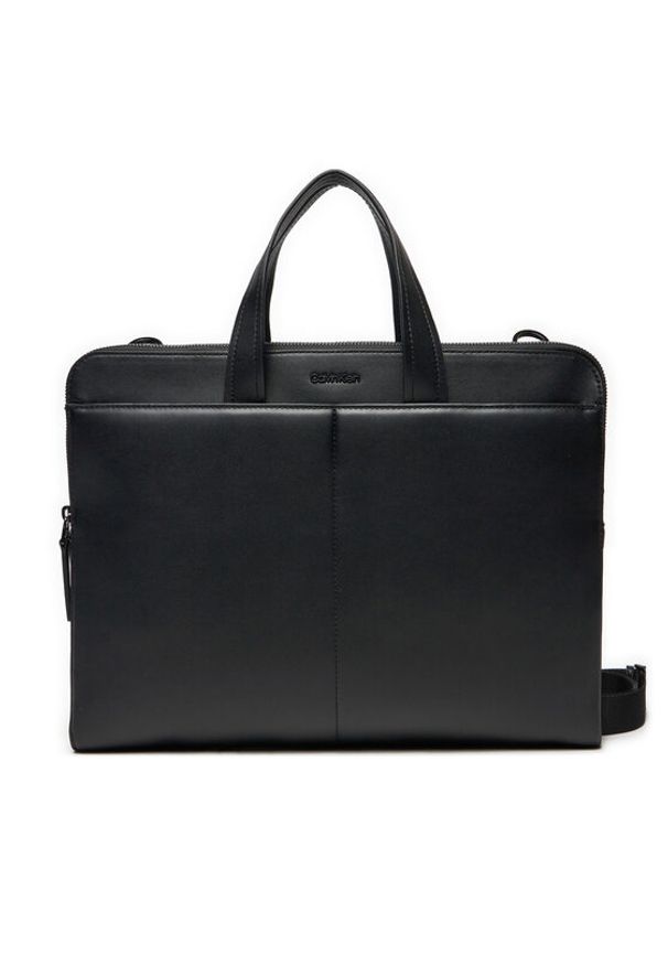 Calvin Klein Torba na laptopa Clean Essential 2G Laptop Bag K50K512190 Czarny. Kolor: czarny. Materiał: skóra