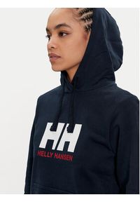 Helly Hansen Bluza W Hh Logo Hoodie 2.0 34460 Granatowy Regular Fit. Kolor: niebieski. Materiał: bawełna